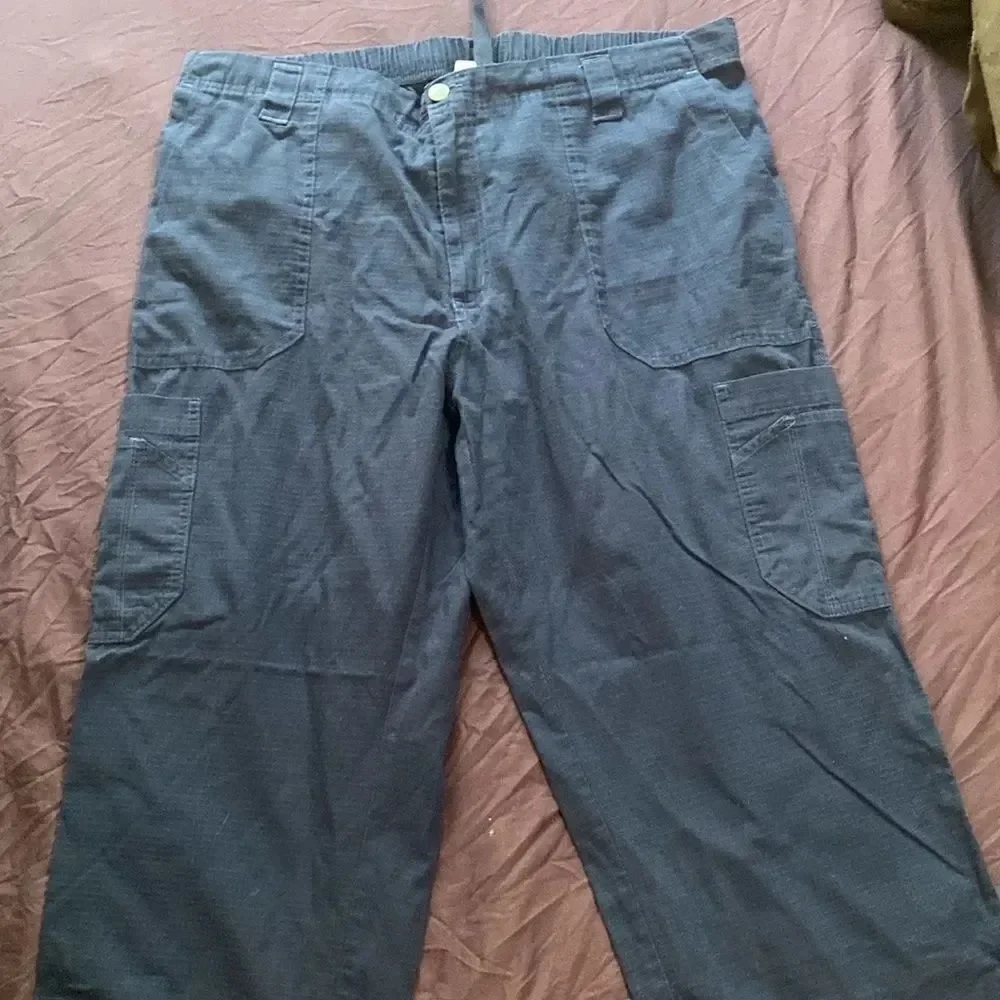 EUC Carhartt Mens Drawstring Cargo Navy Blue Pants